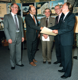 John receiving Glenfiddich Living Scotland Award 1991
